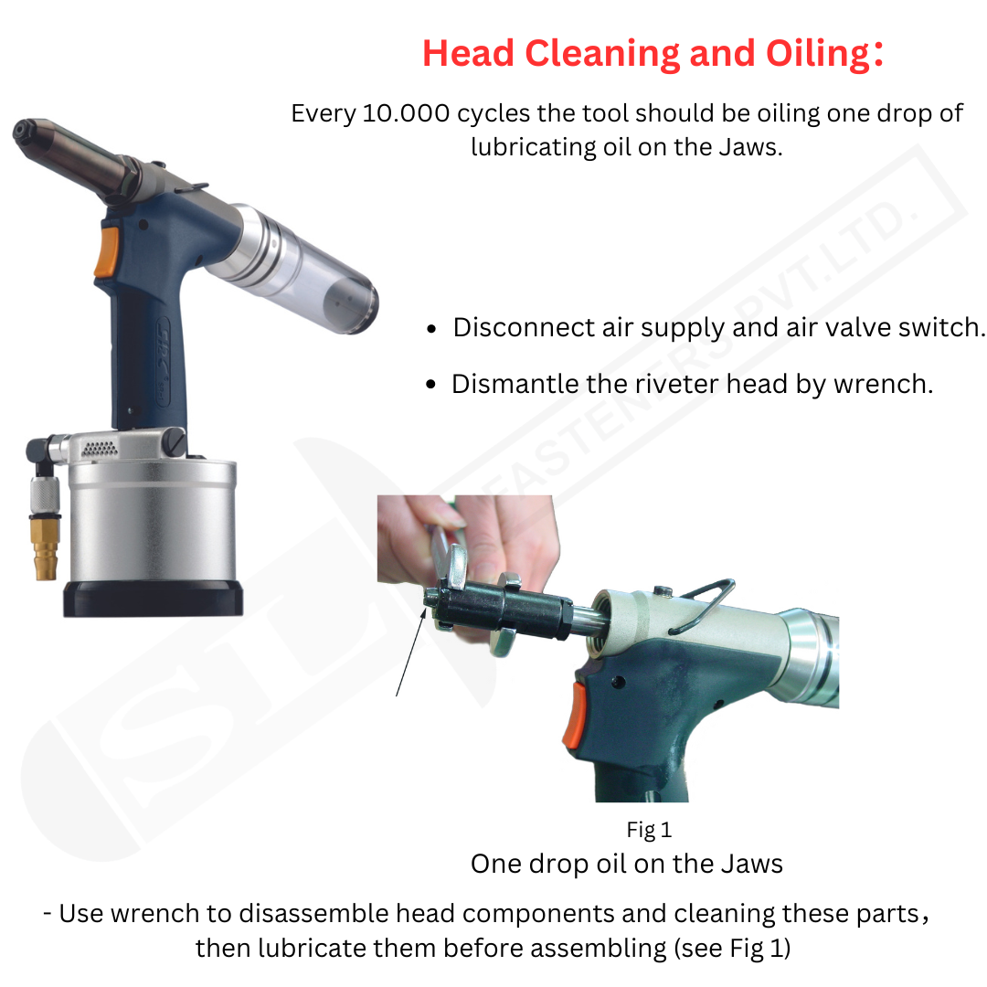 Src Sr-1 Hydro Pneumatic Blind Rivet Tool - Color: Silver