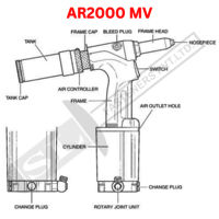 Lobster AR-2000MV - Pneumatic-Hydraulic Power Rivet Tool