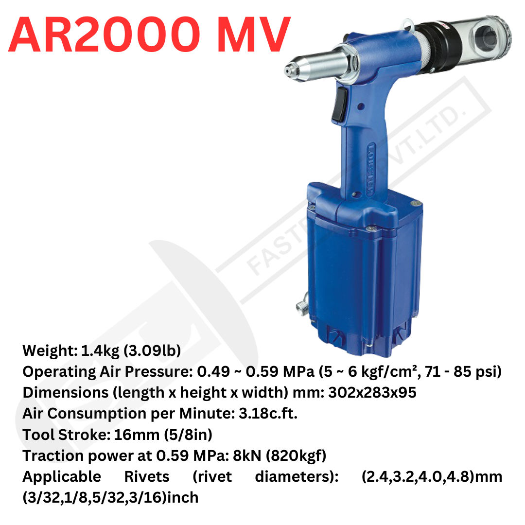 Lobster AR-2000MV - Pneumatic-Hydraulic Power Rivet Tool