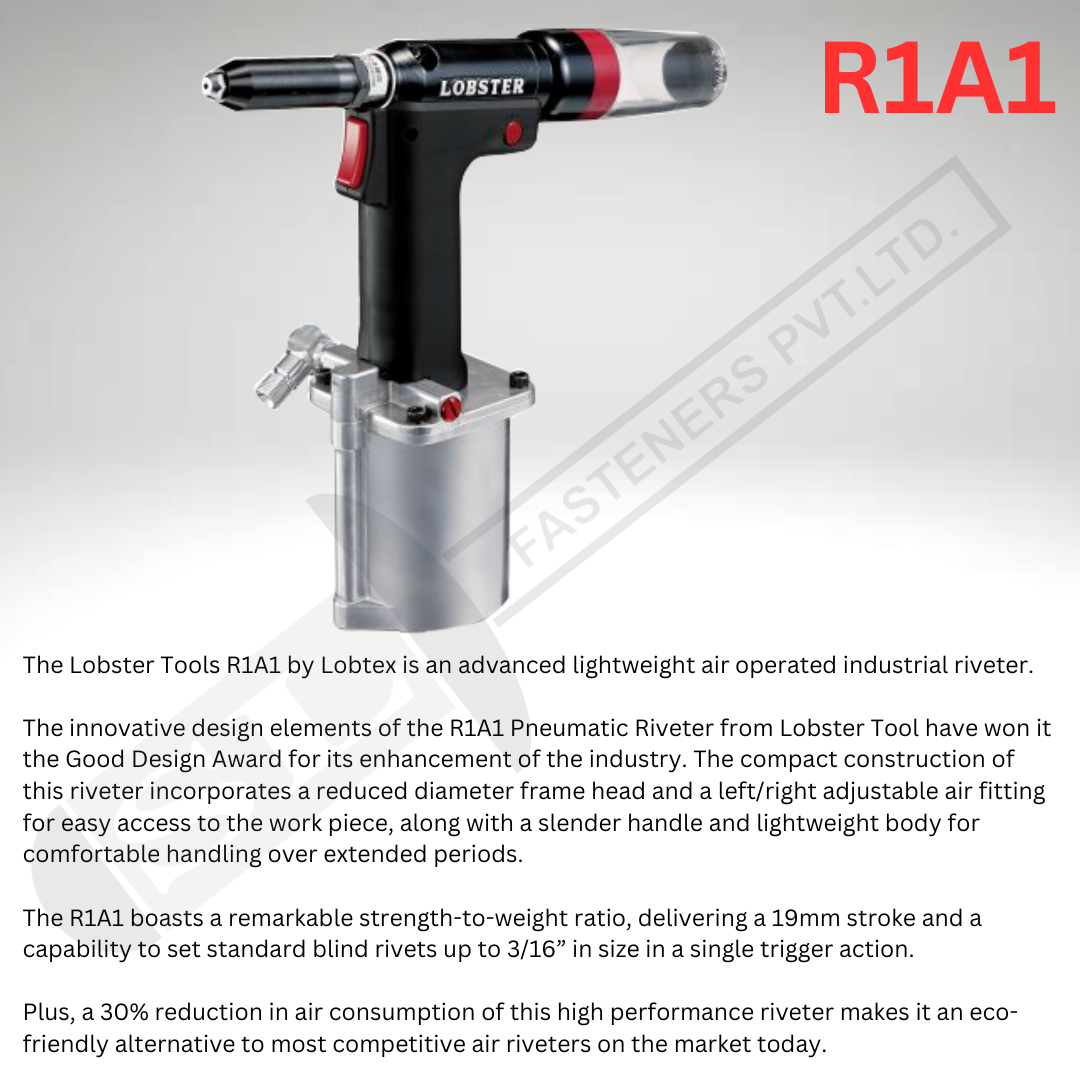 Lobster R1a1 Hydro Pneumatic Rivet Tool - Color: Black And Silver