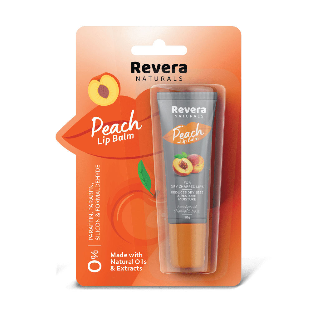 Revera Naturals peach Lip Balm