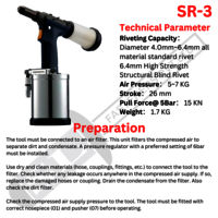 SRC SR-3 Hydro Pneumatic Blind Rivet Tool