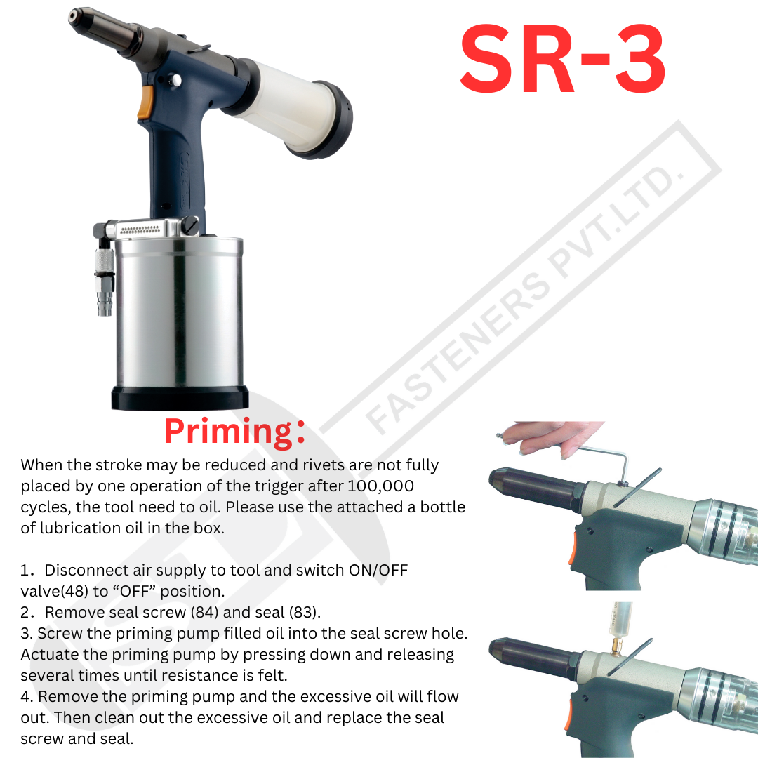 Src Sr-3 Hydro Pneumatic Blind Rivet Tool - Size: Standard
