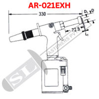 Lobster AR-021 EXH Hydro Pneumatic Rivet Tool