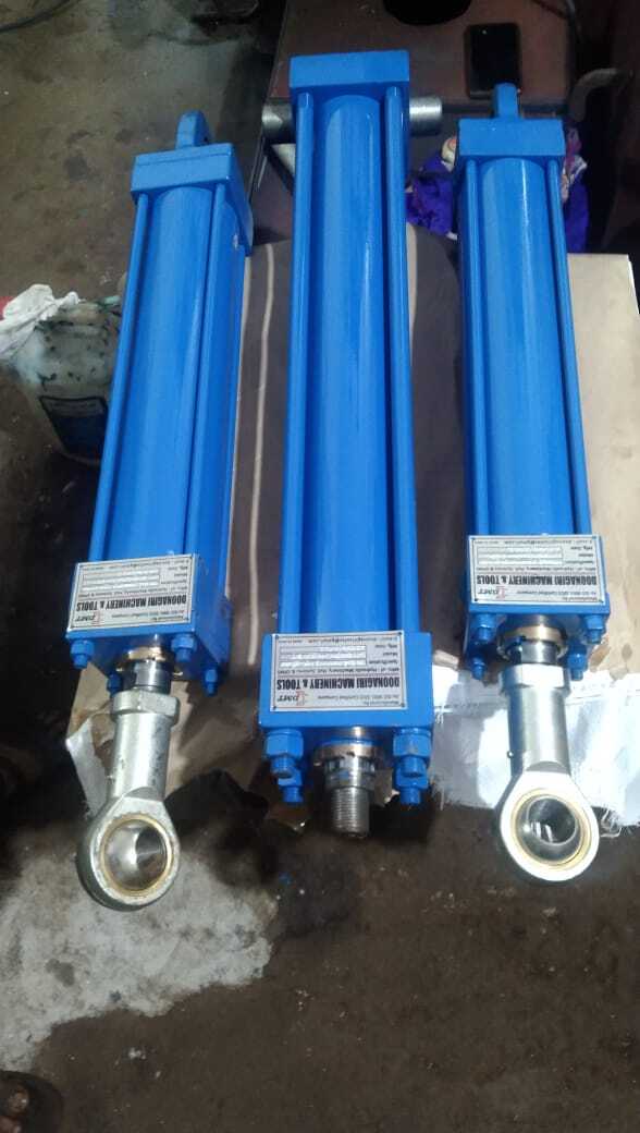 Dmt Welded Both End Clevis Cylinder - Custom Sizes, Blue Paint Coated, Industrial Usage, Meets Industry Temperature Norms | High Durability And Performance For Hydraulic Systems