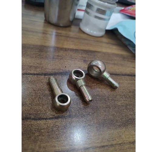 Brass Grooved Banjo Tee - Brass Material, 1/2 Inch Size, Silver Color, Polished Surface Treatment | Designed for Automobile Industry Applications