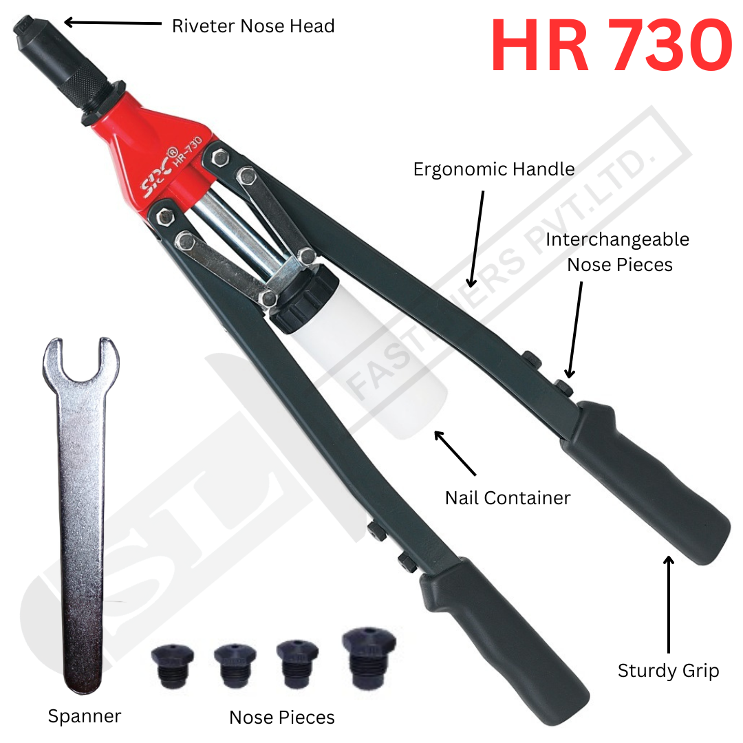 Src Hr-730 Heavy Duty Hand Riveting Tool - Color: Black