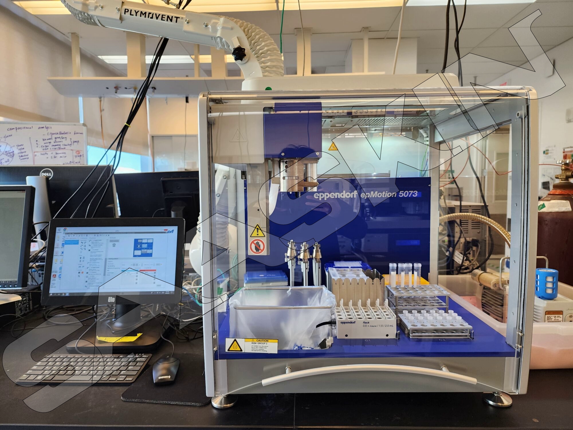 Eppendorf Epmotion 5073t Ngs Solution - Aluminum Frame, Compact Benchtop, Blue White | Automated Liquid Handling, Robotic Pipetting, Touchscreen Display
