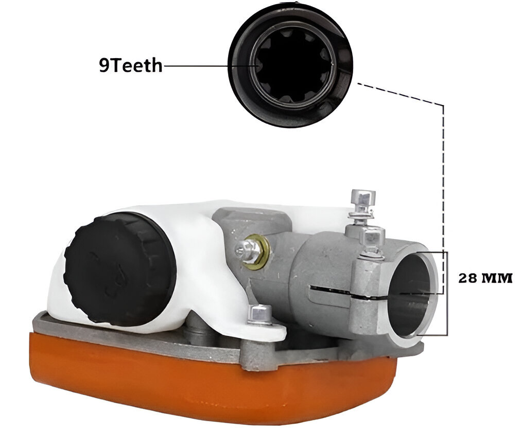 Chainsaw Attachment For Brush Cutter Of 28mm, 9spline And1 Feet Bar Length