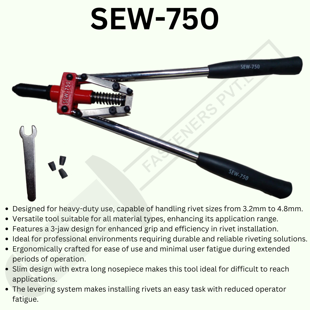 Sew-750 Lever Type Hand Riveter - Application: Industrial
