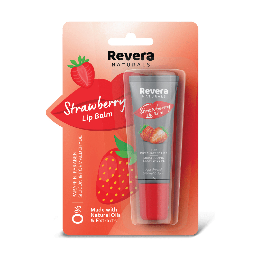 Strawberry Lip Balm - Organic Natural Formula | Hydrating, Nourishing, Smooth Application