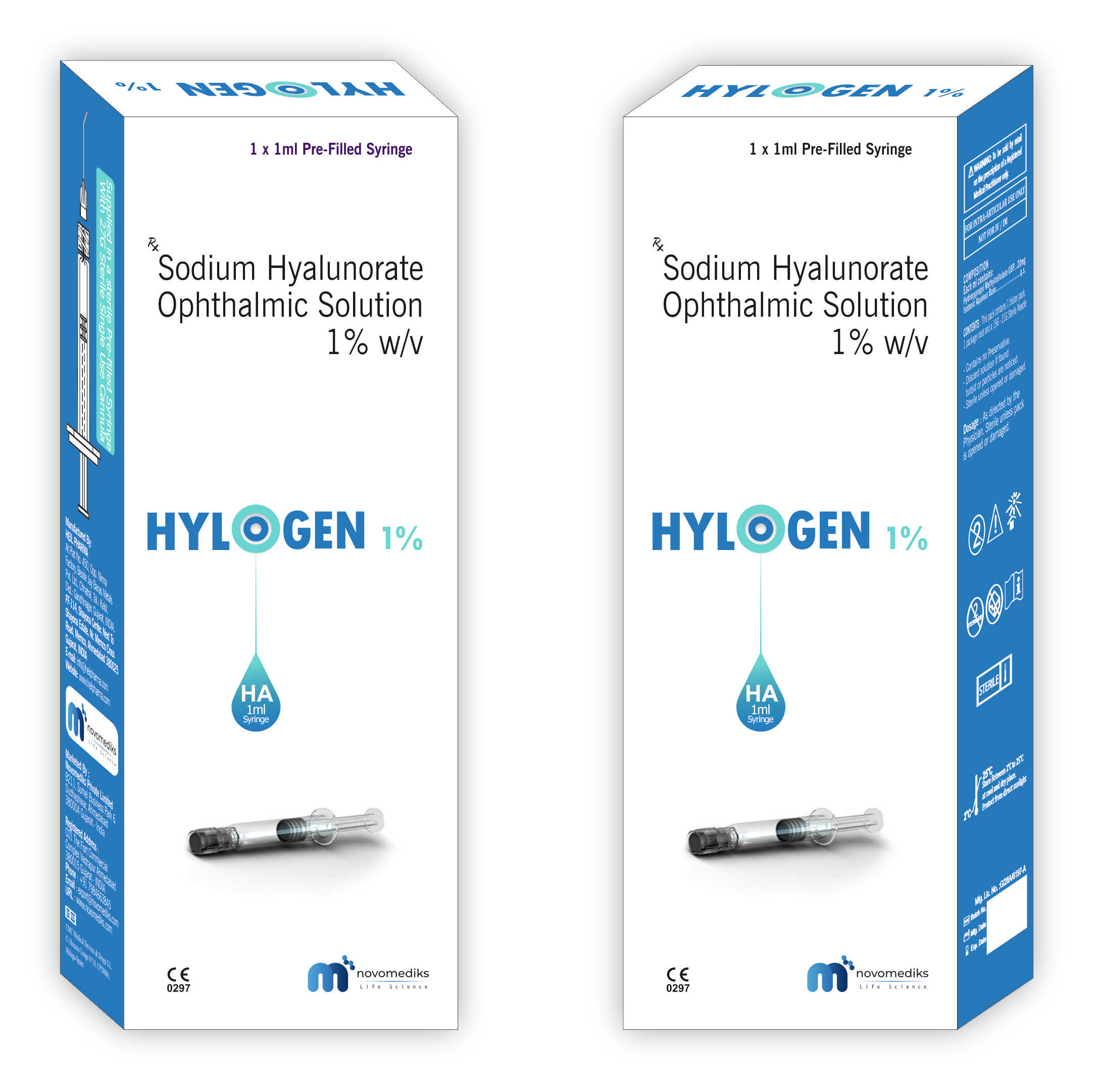 Hylogen 1.0% w/v  - Sodium Hyaluronate 1ml PFS