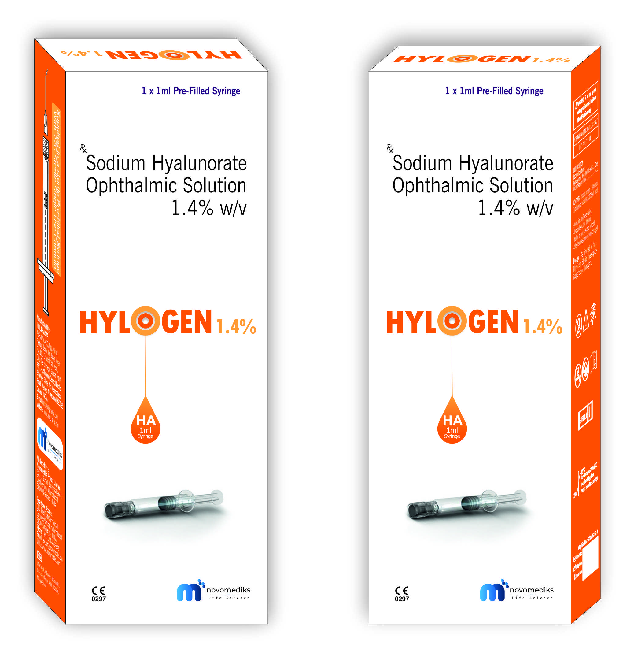 Hylogen 1.0% W/v - Sodium Hyaluronate 1ml Pfs | High Viscosity Solution, Sterile, Ideal For Hydration And Lubrication