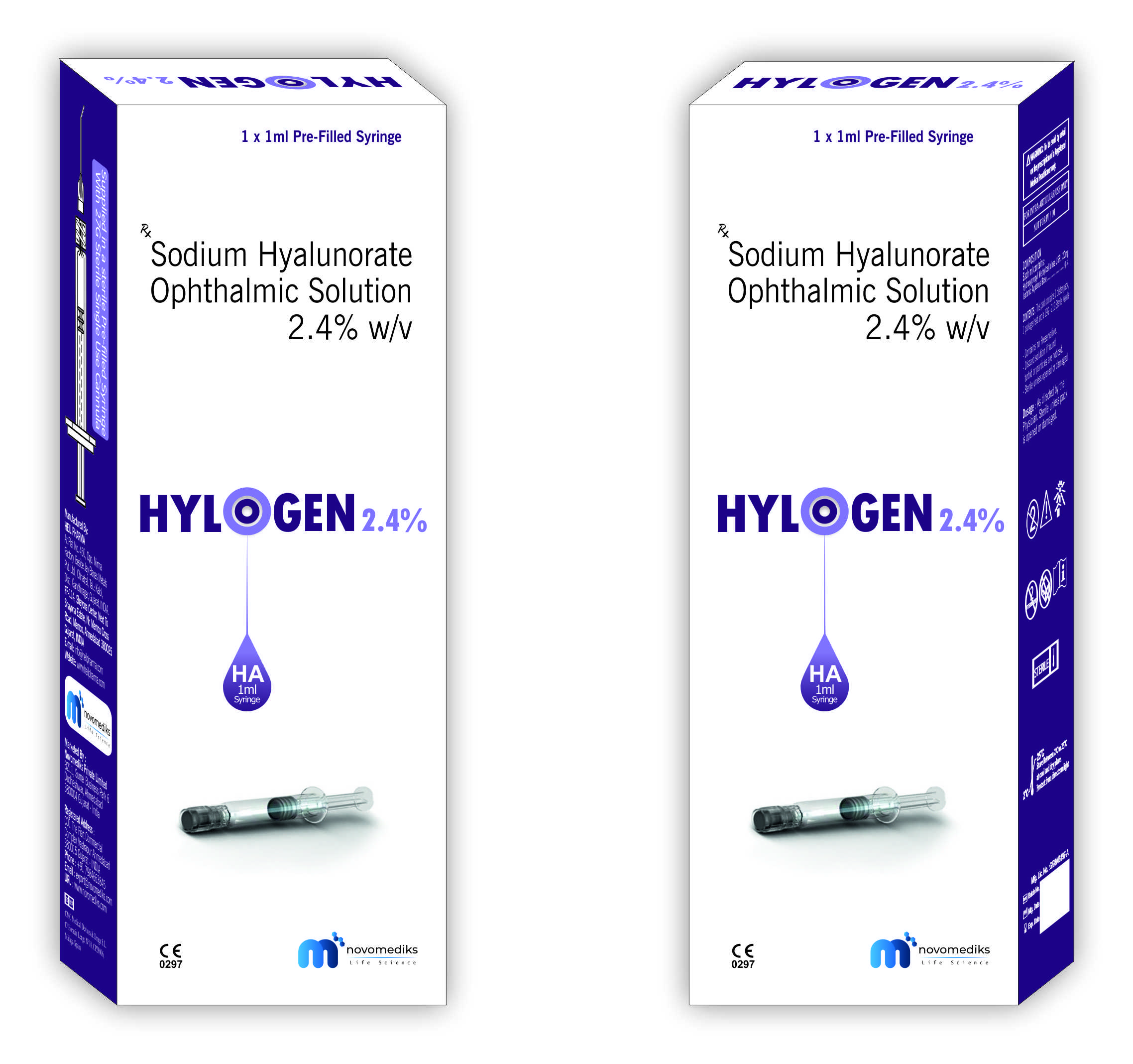 Hylogen 1.0% W/v - Sodium Hyaluronate 1ml Pfs | High Viscosity Solution, Sterile, Ideal For Hydration And Lubrication