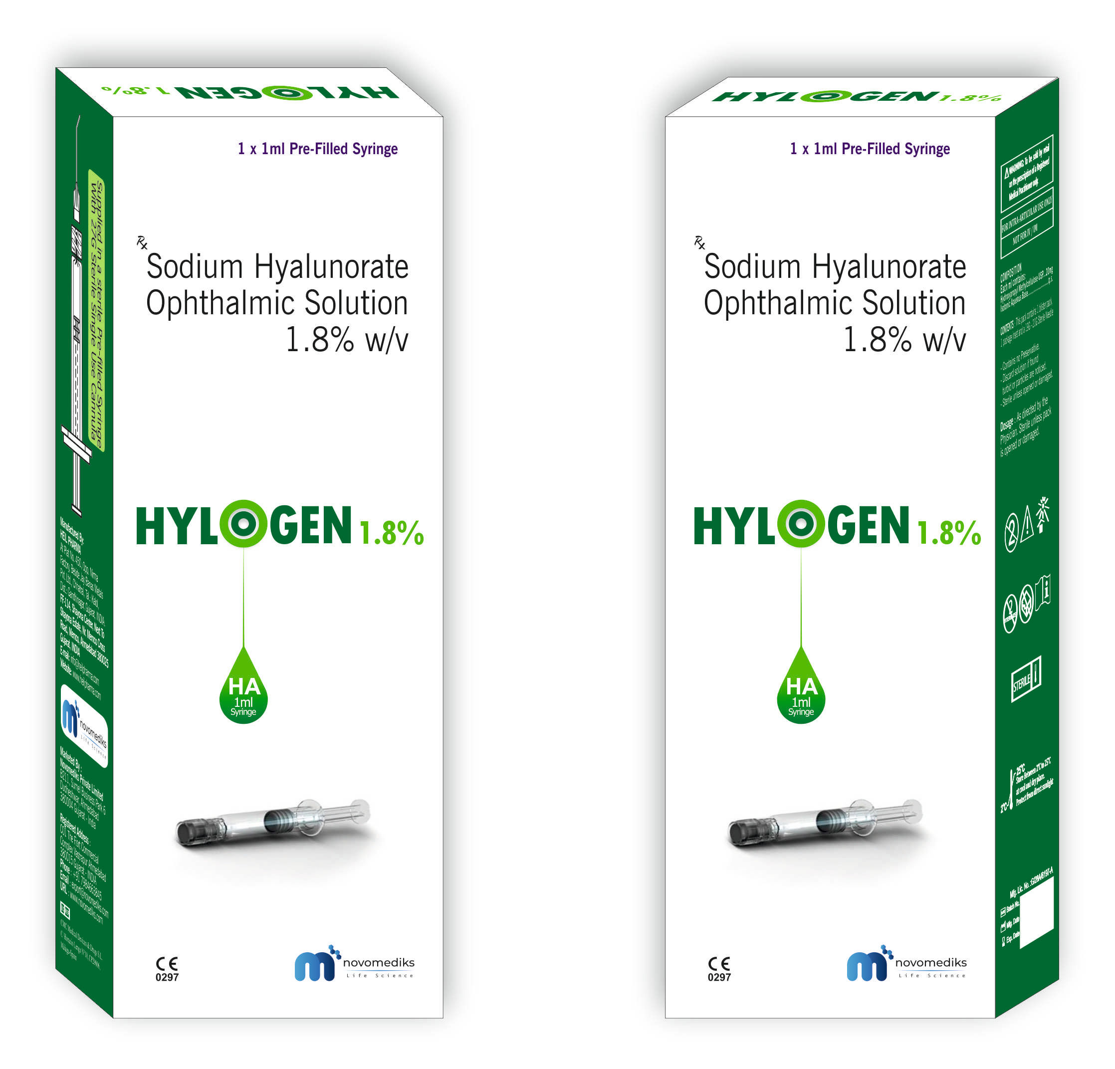 Hylogen 1.0% w/v  - Sodium Hyaluronate 1ml PFS