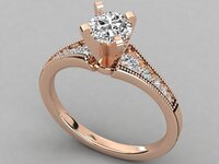 Stunning Ring With 1.60 Ct Round Lab-grown Diamond By Sk Diam