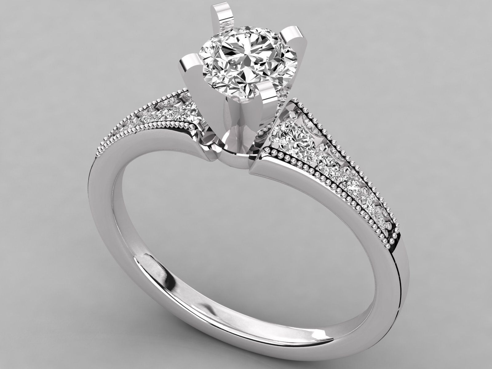 Stunning Ring with 1.60 ct Round Lab-Grown Diamond by SK Diam