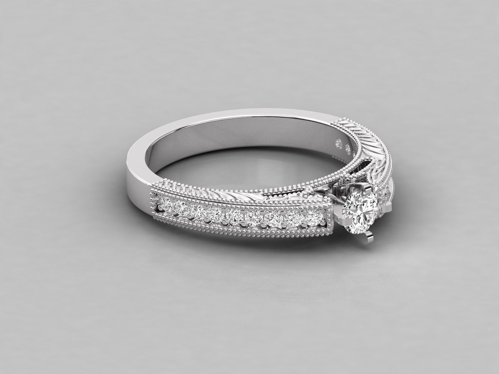 Exquisite Round Diamond Ring |3.55 gms| Lab-Grown Diamonds by SK Diam