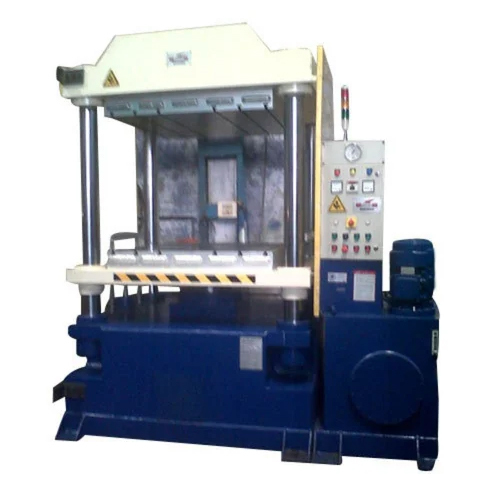 600 Mm Stroke Rubber Curing Press Machine - Color: Blue