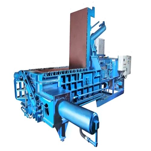 Mild Steel Scrap Baling Press Machine - Color: Blue