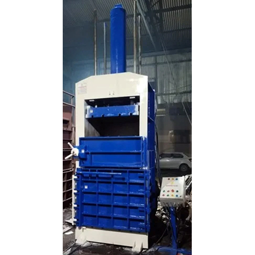 Plastic Bottle Hydraulic Baling Press Machine - Color: Blue