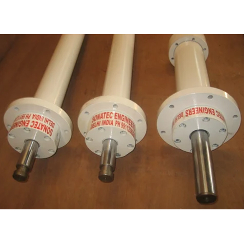 Cast Iron Hydraulic Cylinder - 40 Mm Bore Size , Heavy Duty Vehicle Lifting, 1-year Warranty, White Finish