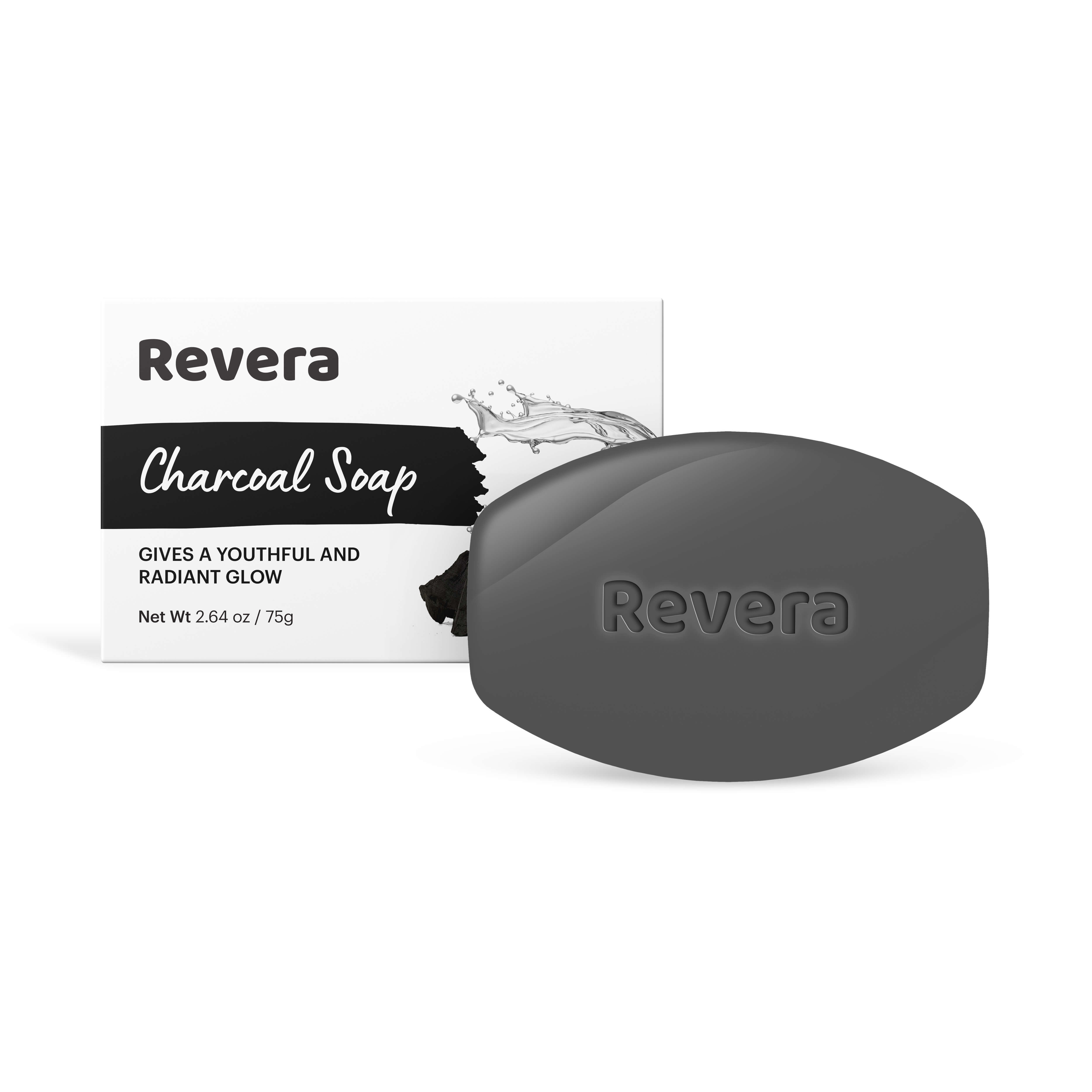 Revera Charcoal Soap - 75g/100g/125g | Deep Cleansing, Active Deo Fragrance For Refreshing Outdoor Adventures