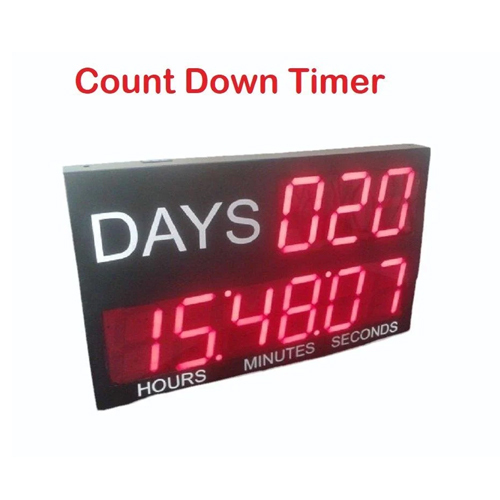 Black Count Down Timer Display - Size: Various Available