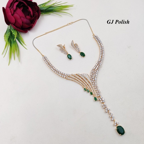 Delicated Stylish American Diamond Necklace Set