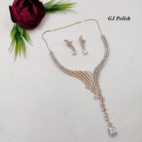 Delicated Stylish American Diamond Necklace Set