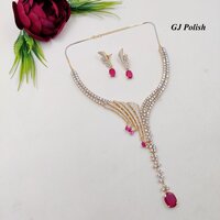 Delicated Stylish American Diamond Necklace Set