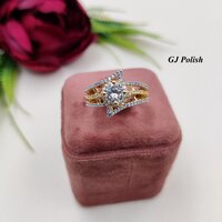 Colorful stone Shiny American Diamond Ring