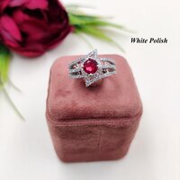 Colorful stone Shiny American Diamond Ring