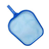 Leaf Skimmer Flat Net - Durable Plastic, Square Design , Blue Color For Effortless Pool Cleaning