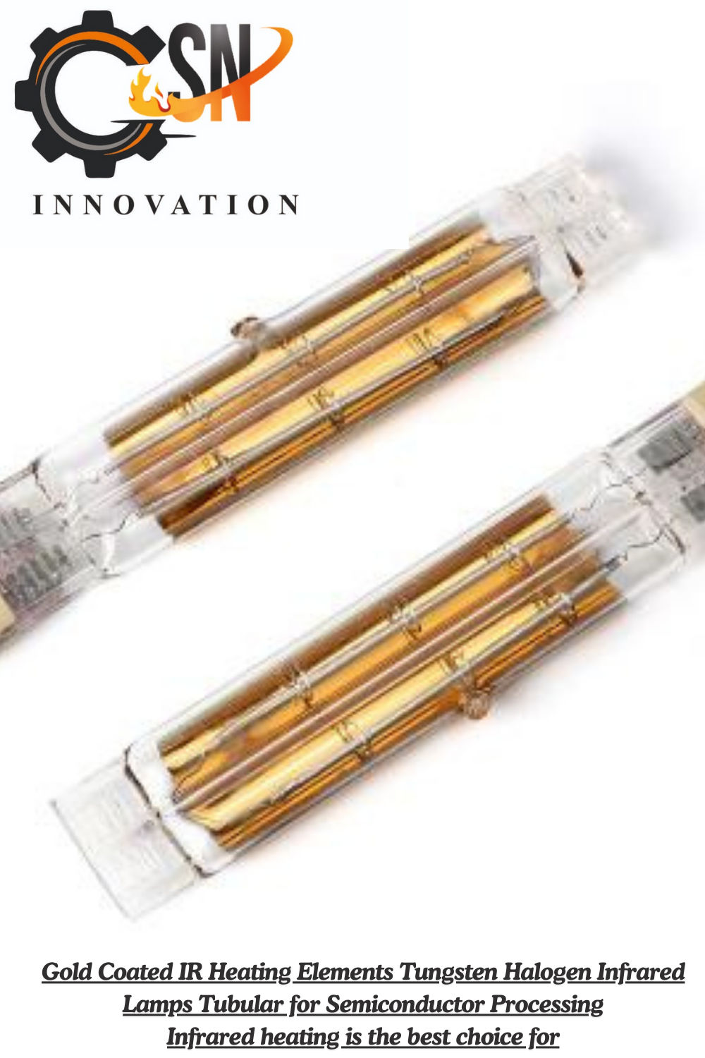 Twin Tube Gold Coated Short Wave  Infrared Emmitters