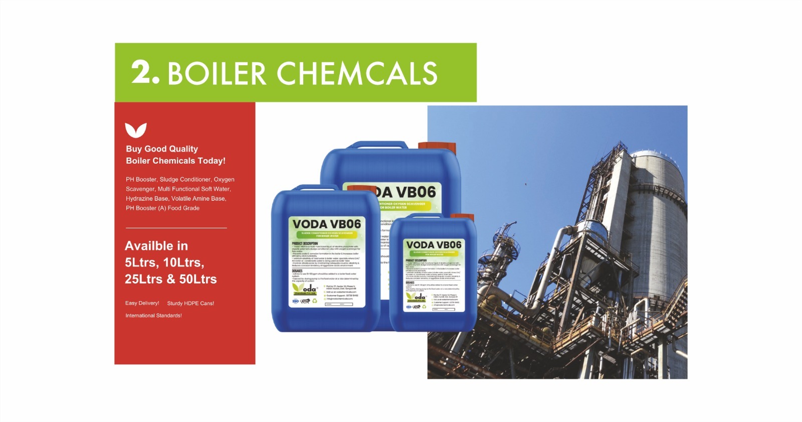 Oxygen Scavenger Boiler Chemicals - Boiling Point: >100a C