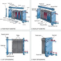 Boiler Protection Gasket Plate Heat Exchanger - Color: Silver