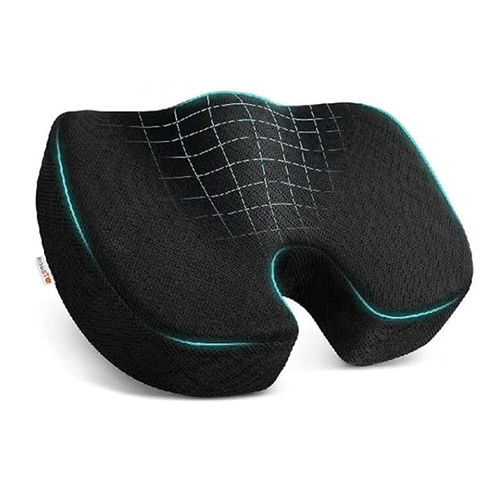 Orthopedic Memory Foam Coccyx Seat Cushion - Usage: Alleviates Pressure On The Tailbone And Provides Comfort During Prolonged Sitting