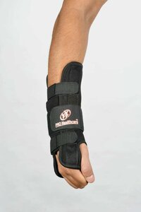 PRO Healthcare Adjustable Wrist and Forearm Splint for Pain Relief Carpal Tunnel Brace