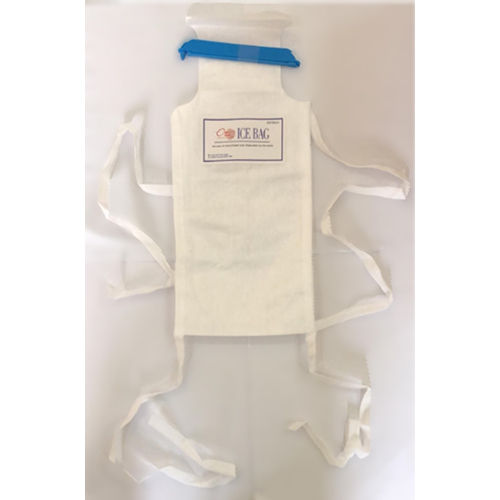 Disposable Ice Bags With Clamp Closure - 4 Tie Strings