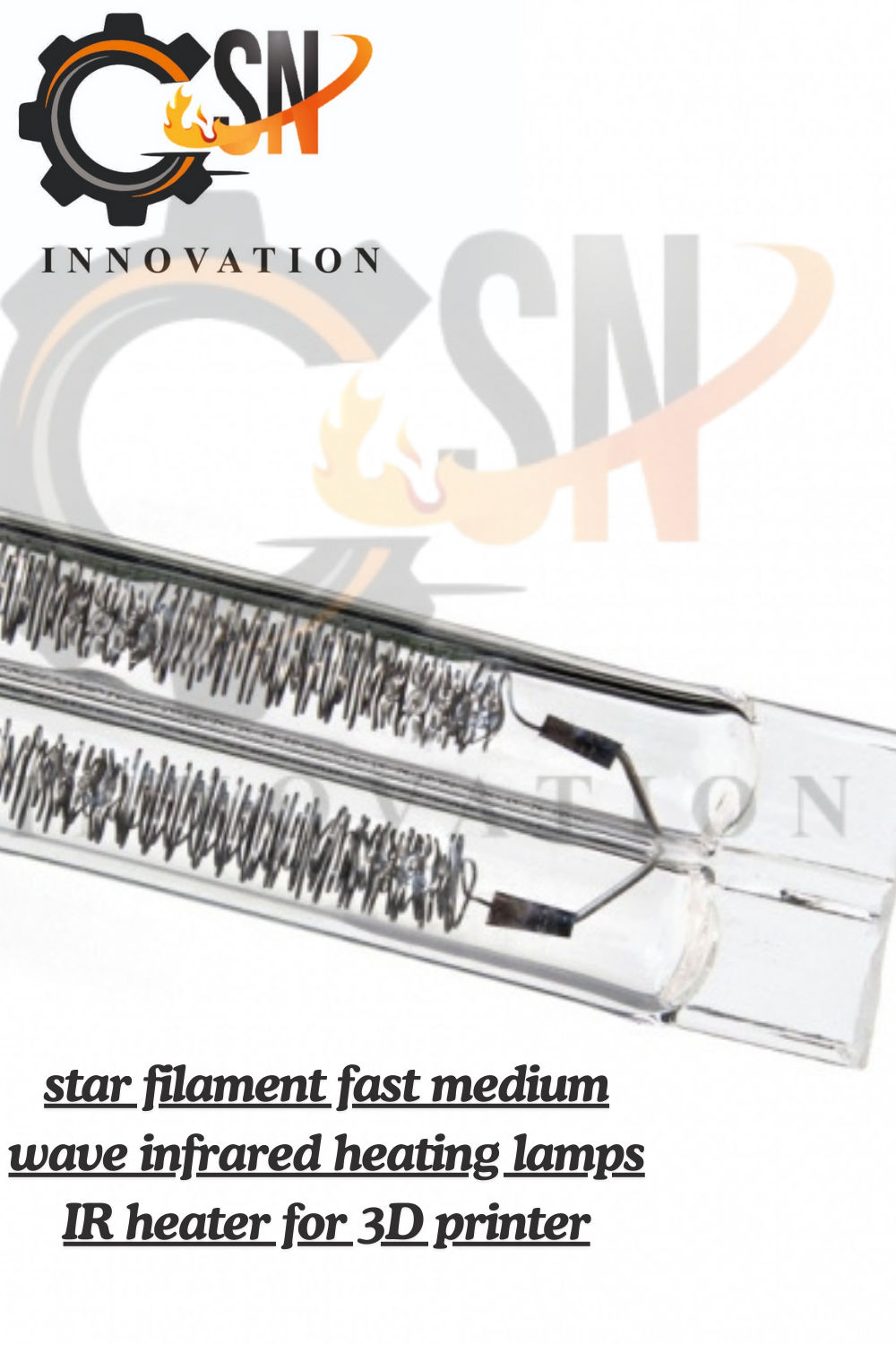 star filament fast medium wave infrared heating lamps IR heater