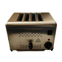 4 Slice Toaster - Stainless Steel, Compact Design, Silver Color | Semi-automatic With Electric Power, 220-240 Volt, 1-year Warranty