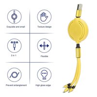 3 in 1 Retractable Charger Charging Cable