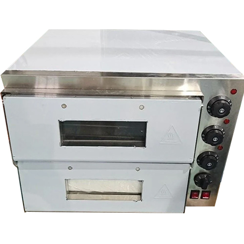 Commercial Pizza Oven - Stainless Steel, Semi Automatic | 220-240V Electric, 1 Year Warranty, Silver Finish