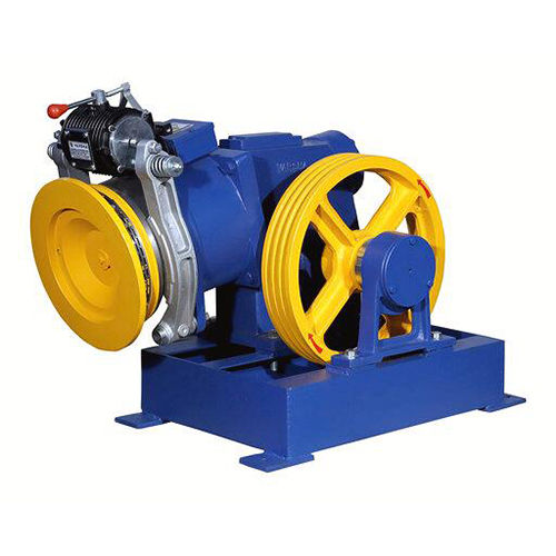 Gearless Elevator Traction Machine - Color: Blue