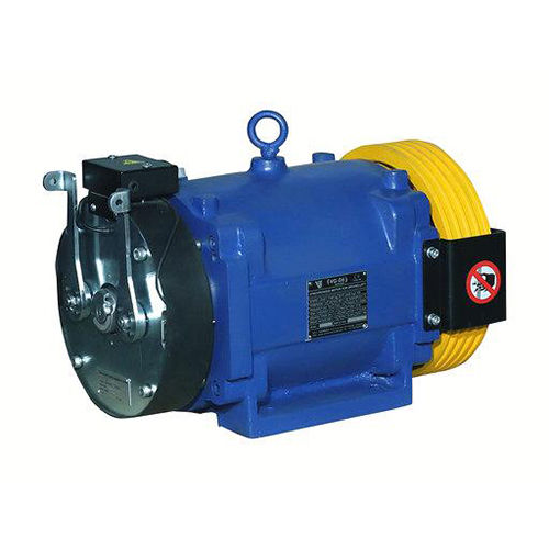 Heavy Duty Gearless Elevator Traction Machine - Color: Blue