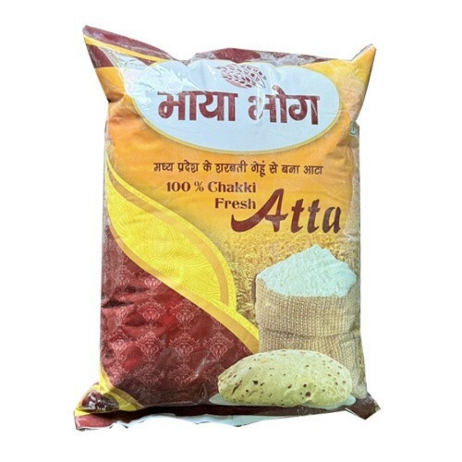 05 KG Maya Bhog Atta - Food Grade | Stone Ground Ideal For Soft Rotis & Parathas Retains Natural Flavor And Nutrients