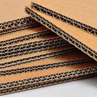 Brown Corrugated Packaging Sheet - 0.5mm To 1.5mm Thick, Polished Coated Surface, Various Sizes Available, Printed Design For Unique Branding