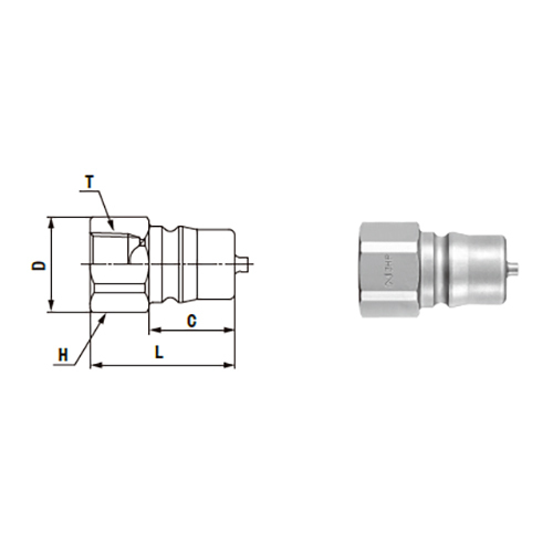 Nitto Kohki HP Type Coupling ( Female Tapered Thread )