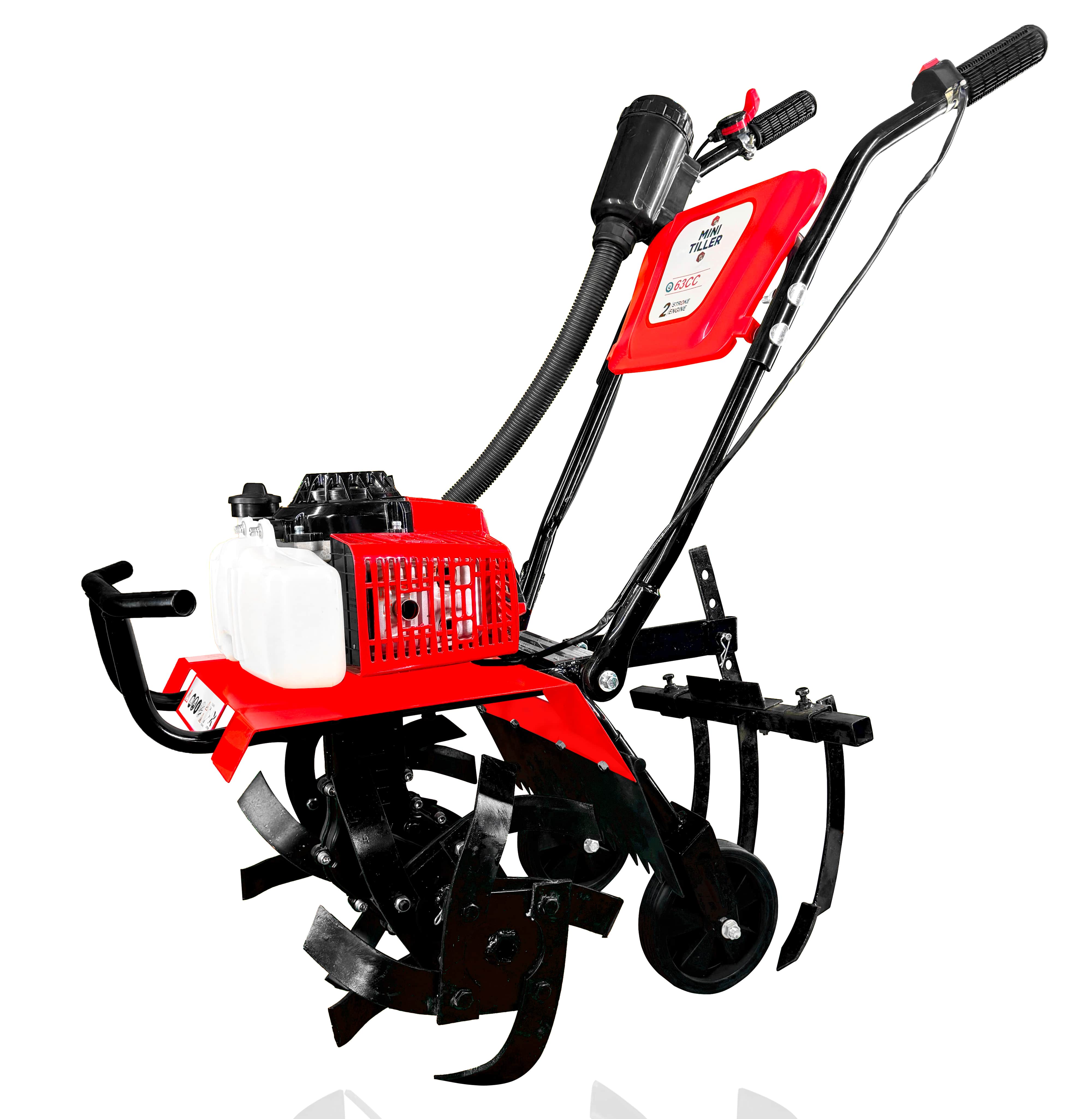 Petrol 63cc mini tiller with Cultivator attachment